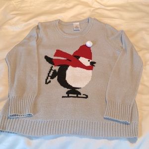 Skating Penguin Holiday sweater